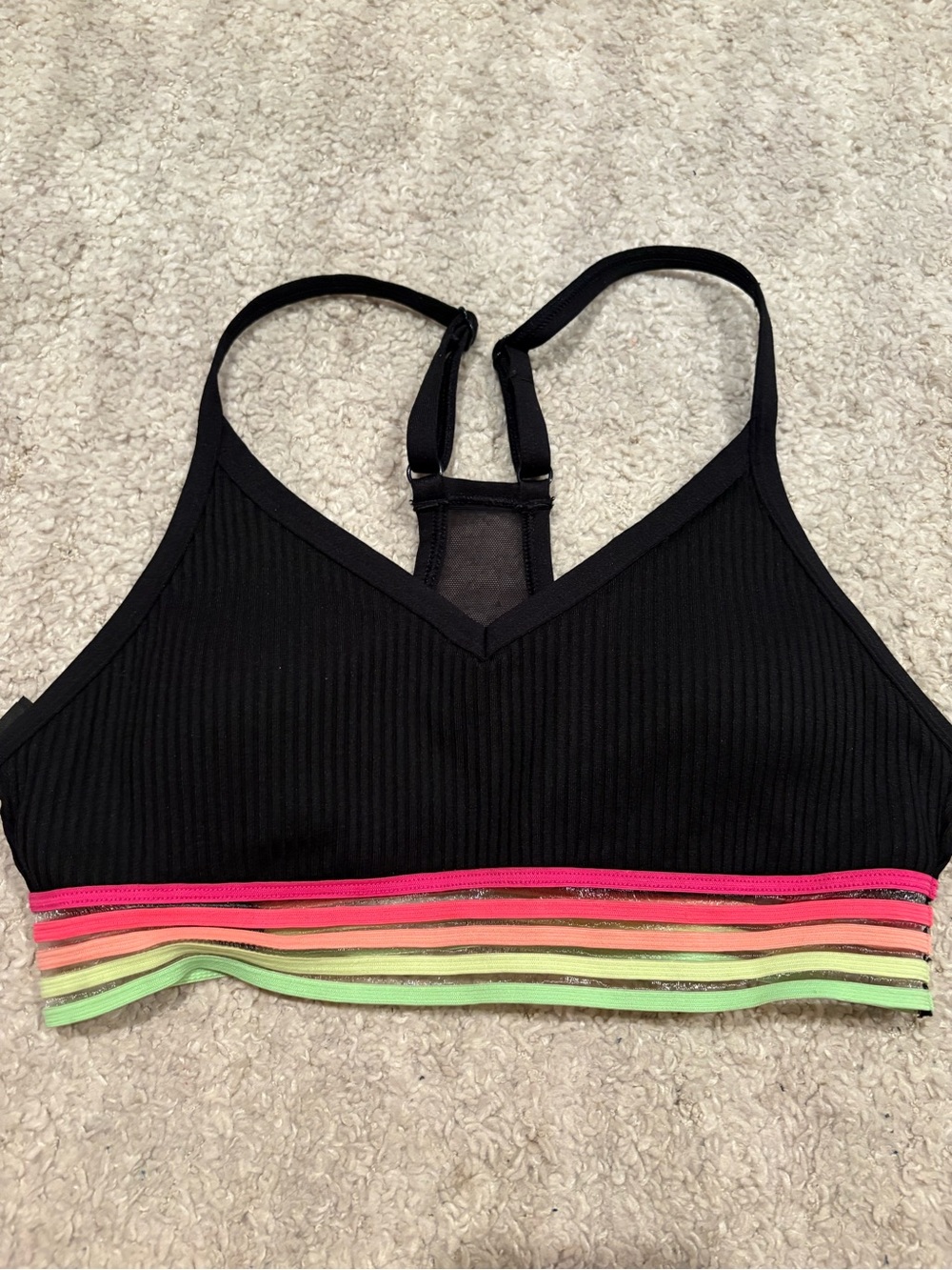 Pink sports bra